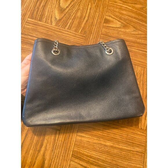 Kate Spade women’s black leather medium rectangle chain handle bag with pockets - Picture 4 of 10